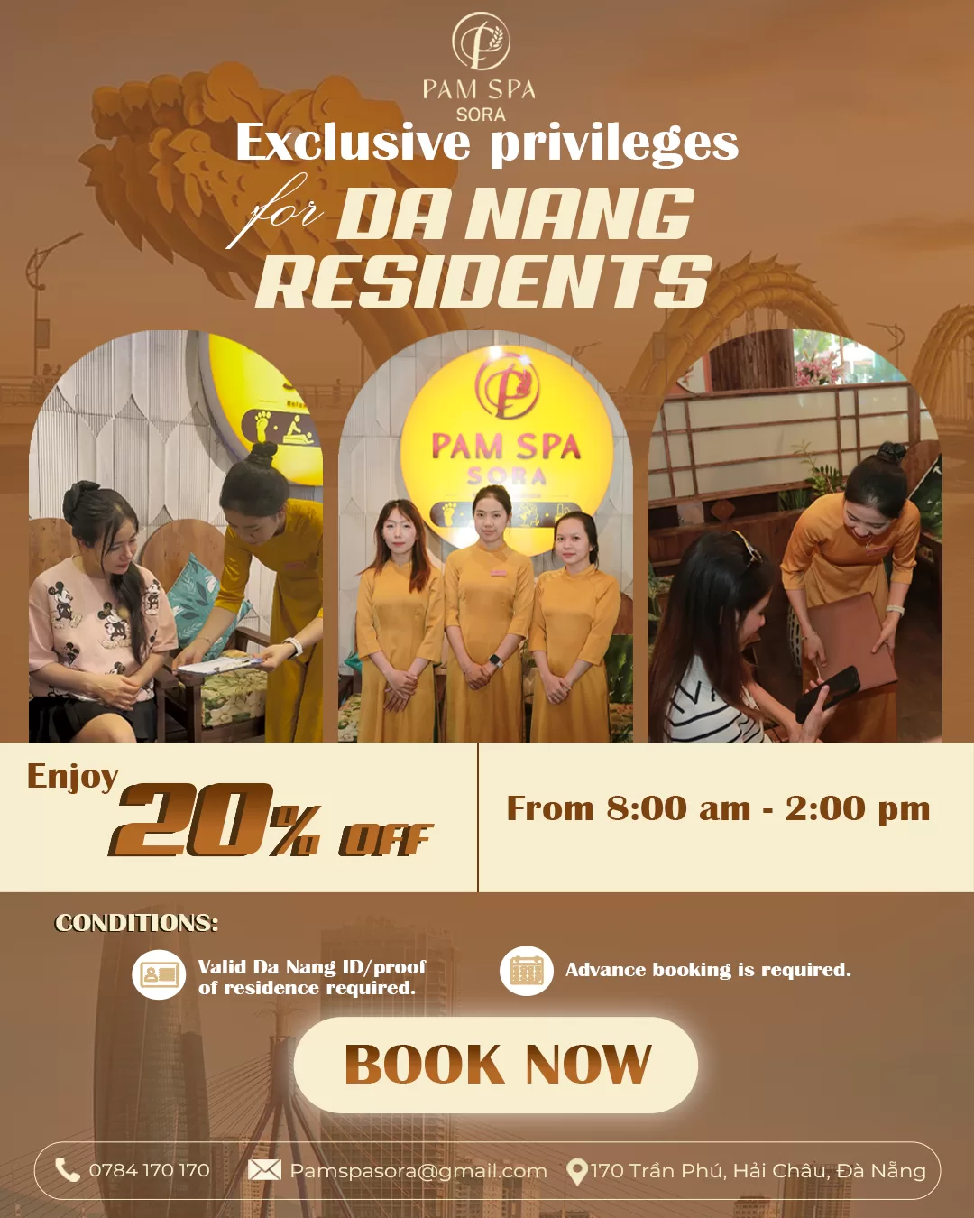 Đặc quyền cư dân Đà Nẵng – Giảm 20% tại Pam Spa Sora